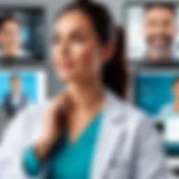 Illustration showcasing various telehealth pricing models