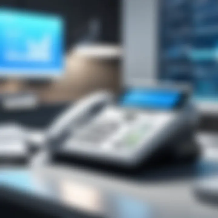 A secure network environment emphasizing fax communication security.