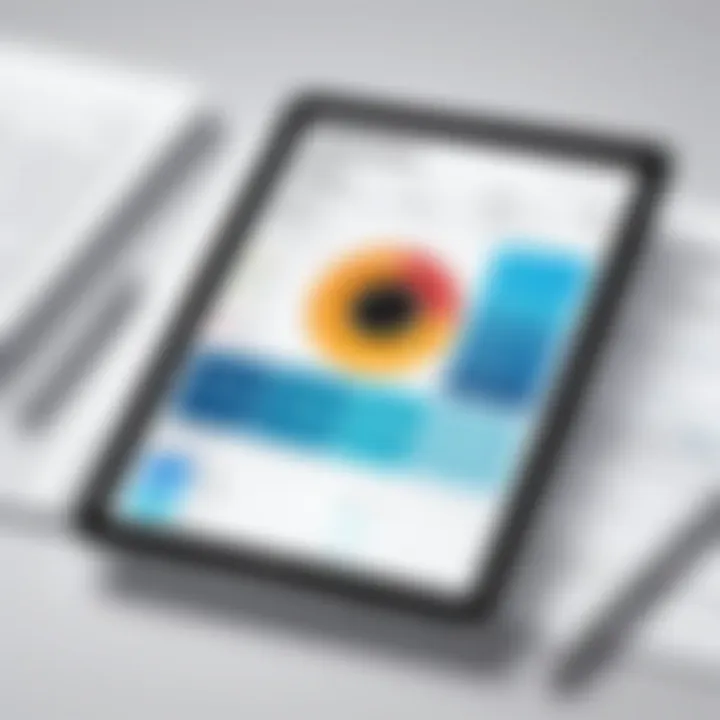 A digital tablet displaying a remodeling project budget