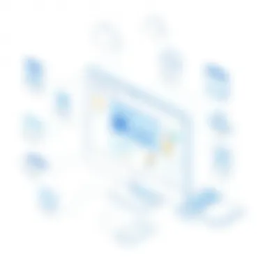 Hospice CRM Software Interface Overview Illustration showing hospice CRM software interface