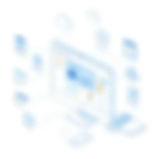 Hospice CRM Software Interface Overview Illustration showing hospice CRM software interface