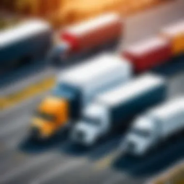 Regulatory Compliance in Trucking Visual representation of regulatory compliance in trucking industry using IFTA software