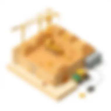 Land Preparation Techniques in Site Work Construction site showcasing land preparation techniques