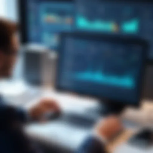 A business professional analyzing payment processing data