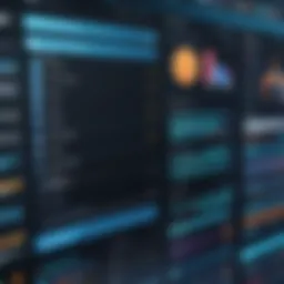 Visual representation of staffing database software interface