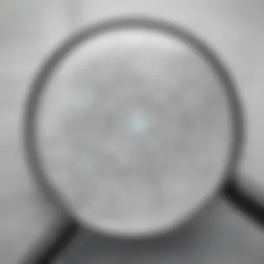 Conceptual illustration of a magnifying glass revealing hidden truths