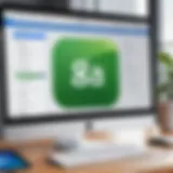 QuickBooks logo displayed on a Mac screen