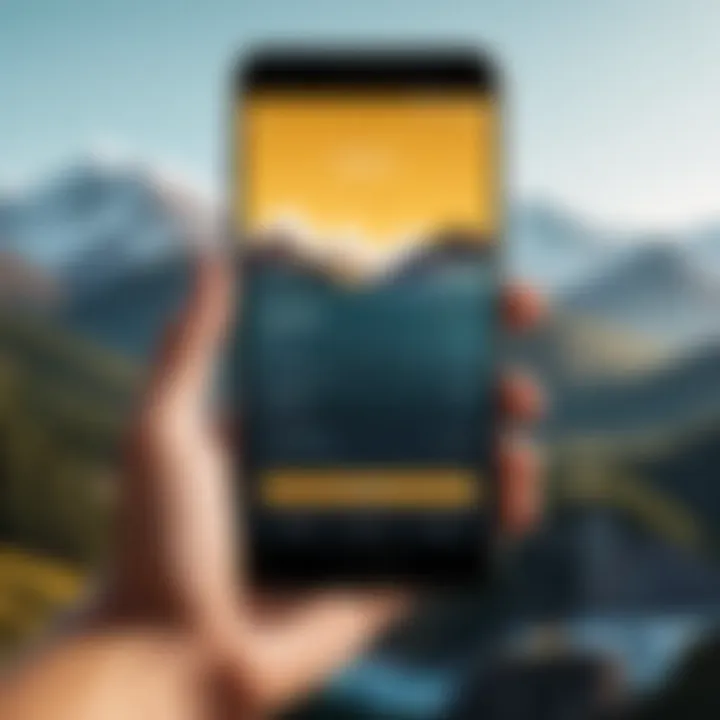 Visual representation of the WeTransfer app interface on Android devices
